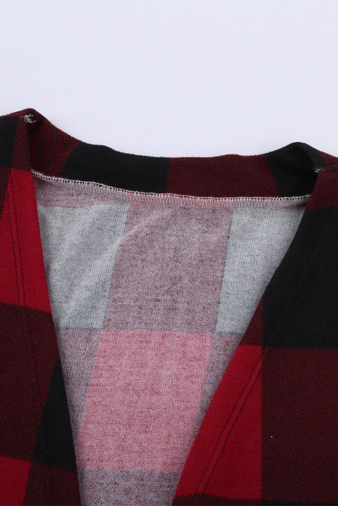 Print Colorblock Long Cardigan